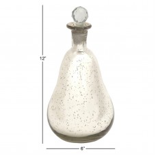 Decmode Glass Stopper Bottle, Silver   